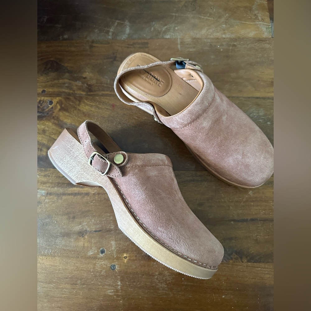 Re/Done Women's Tan Suede Clogs EURO size 39